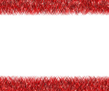 Christmas kırmızı tinsel çerçeve