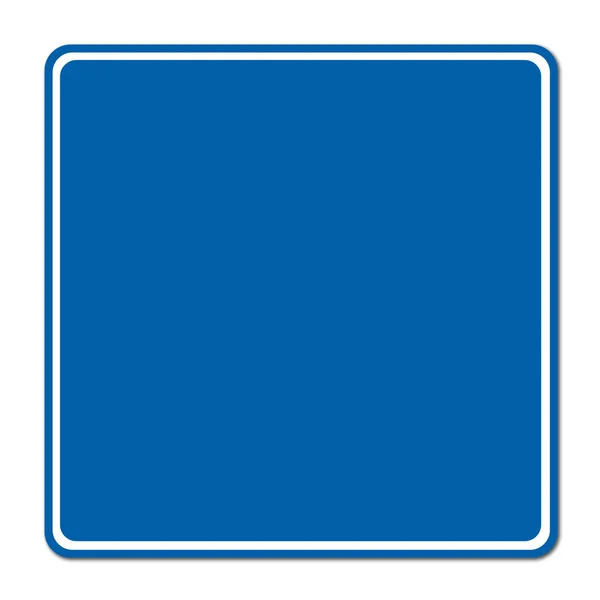 Blaues Blanko-Schild — Stockfoto