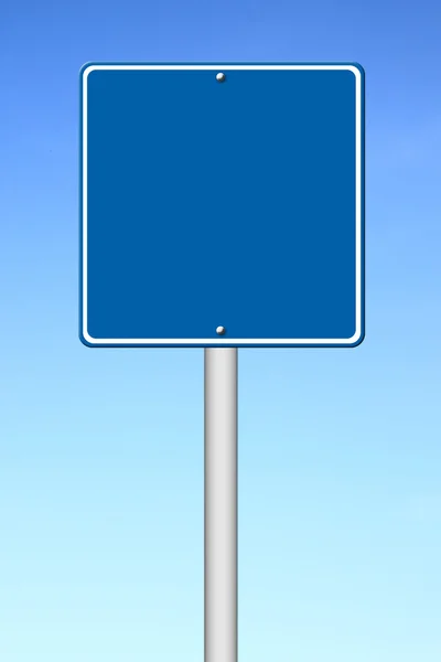 Signo en blanco azul —  Fotos de Stock