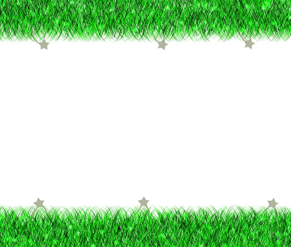 Jul gröna tinsel ram — Stockfoto