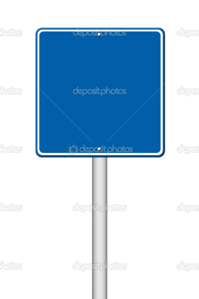 blue blank sign