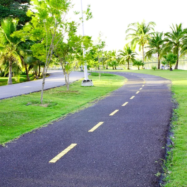 Slingrande cykelväg — Stockfoto