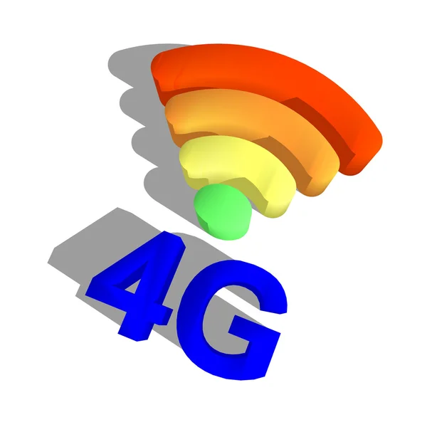 4g ve sinyal simgesi — Stok fotoğraf