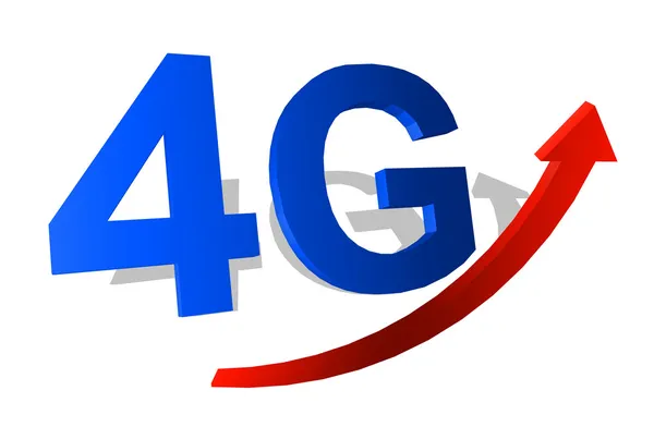 Символ 4G зі стрілкою — стокове фото