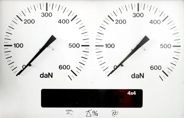 Medidor de controle do painel do teste de frenagem do carro — Fotografia de Stock