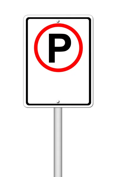 Signe de stationnement vide pour le texte — Photo