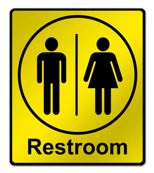 Restroom sing on white background — Stock Photo, Image