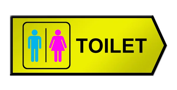 Toilet sign on white background — Stock Photo, Image