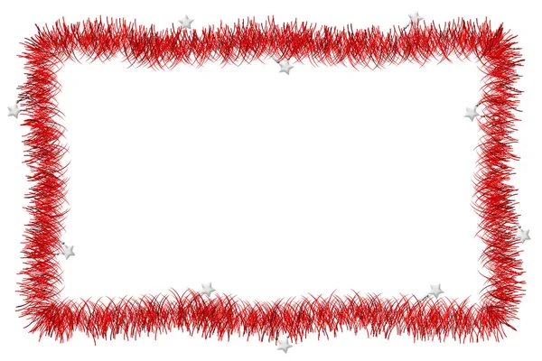 Boże Narodzenie czerwony świecidełka ramki — Zdjęcie stockowe
