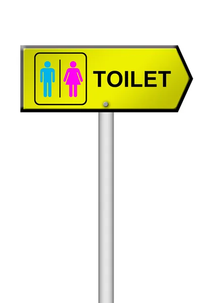 Toilet sign on white — Stock Photo, Image