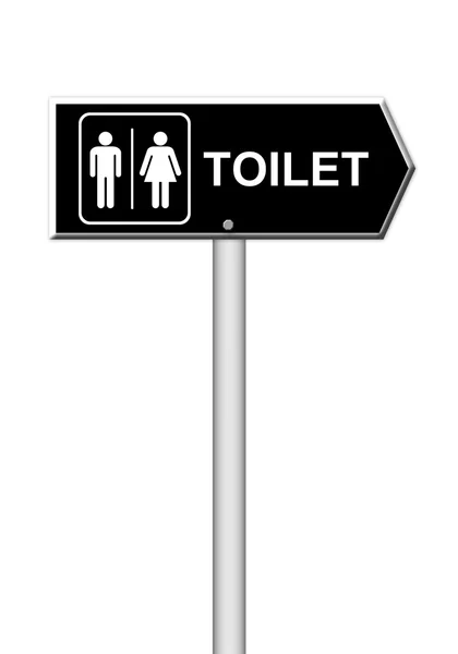 Toilet sign on white — Stock Photo, Image