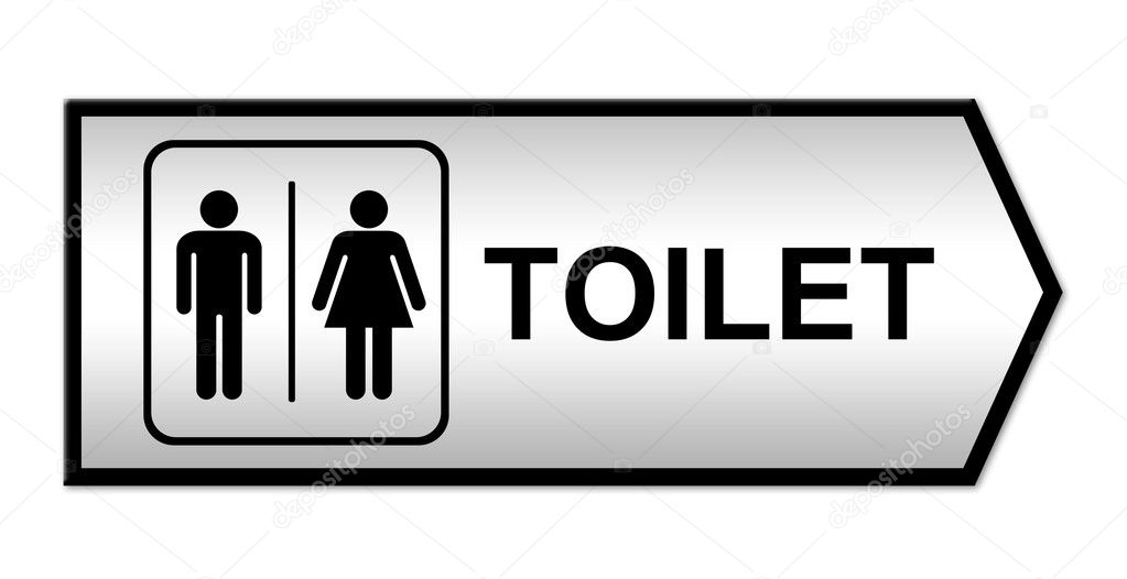 toilet sign on white background
