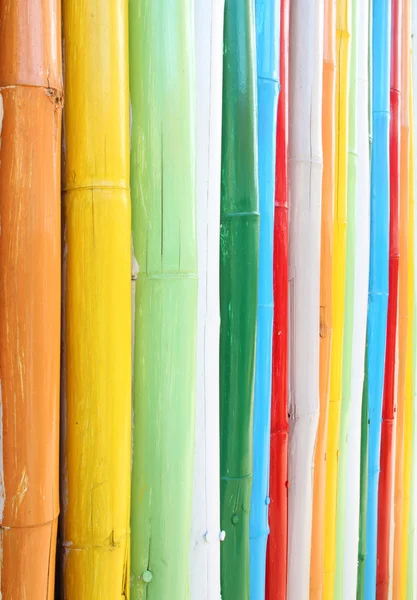 Colorido de textura de parede de bambu — Fotografia de Stock