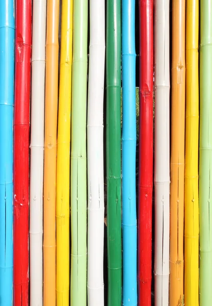 Colorido de textura de parede de bambu — Fotografia de Stock