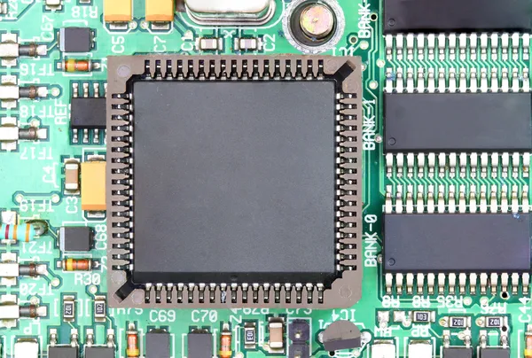 cpu Chip devre kartı ile yakın çekim