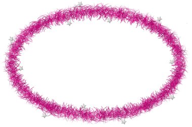 pembe tinsel çerçeve