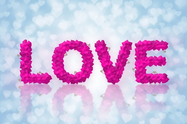 Love text made of heart shape — Stock Photo, Image