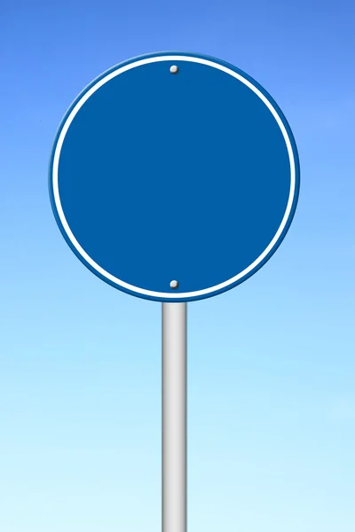 Circle sign with blue sky — Stock Photo, Image