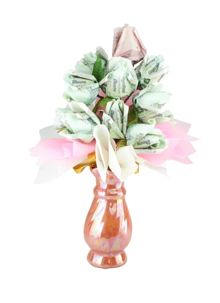 Dinero flor en jarrón —  Fotos de Stock