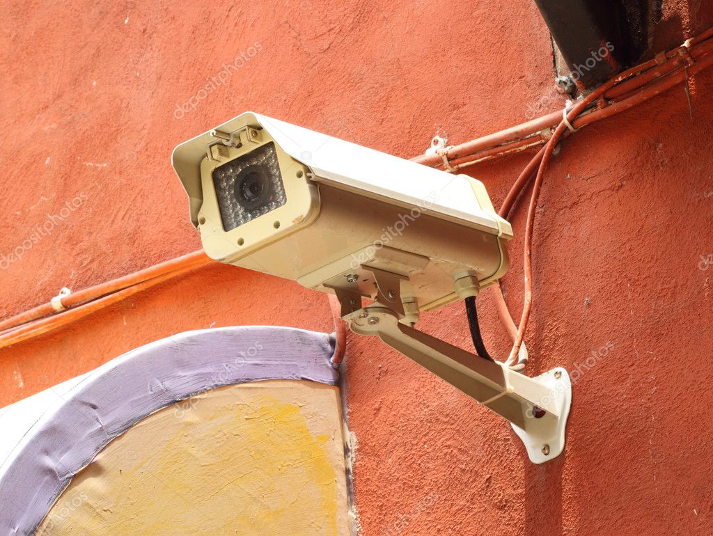 Security camera CCTV on wall — Stock Photo © geargodz #26666893