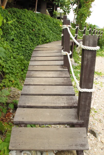 Wooden walk way — Stock Photo, Image