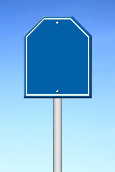Signo en blanco azul — Foto de Stock