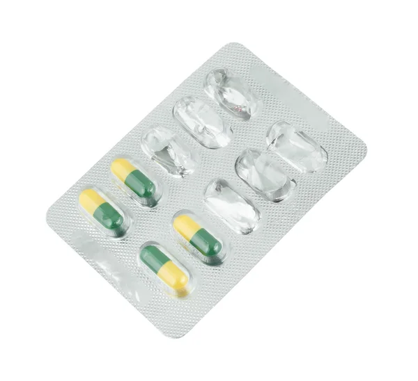Usado um pacote de comprimidos — Fotografia de Stock