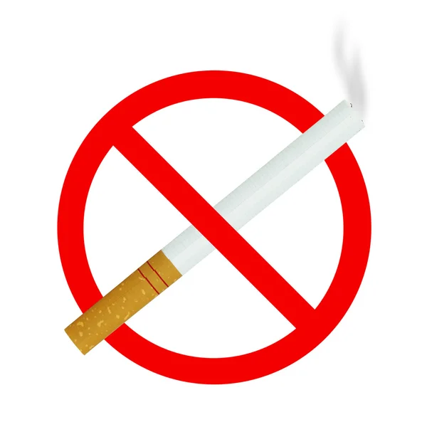 Geen rookvrije teken met sigaret — Stockfoto