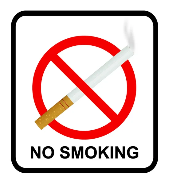 No smoking sign with cigarette — Stock Photo, Image