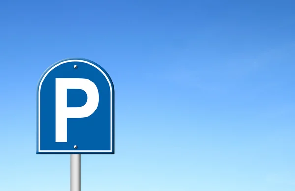停车标志与蓝蓝的天空 — 图库照片