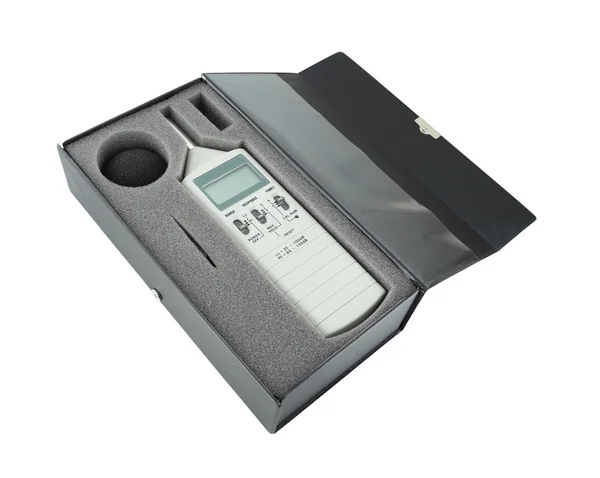 Sound level meter in box — Stock Photo, Image