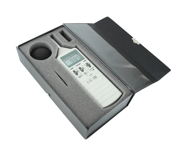 Sound level meter in box — Stock Photo, Image