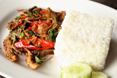 bir Tay tarzında yemekler taze yemek, tatlı basi ile kızarmış domuz eti