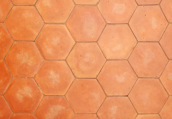 Hexagonal clay tiles — Stock Photo, Image