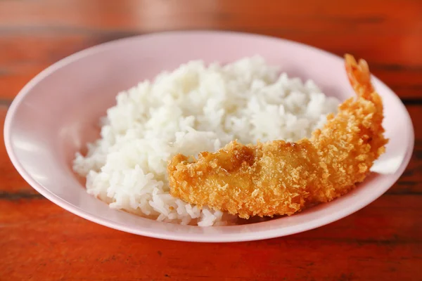 Fritter de arroz e camarão — Fotografia de Stock