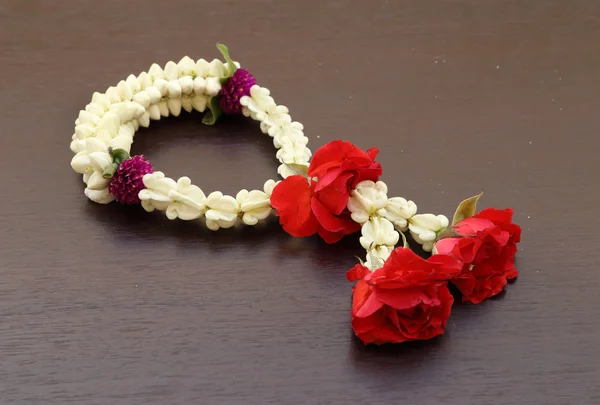 Garland of jasmine flower — Stock Photo, Image