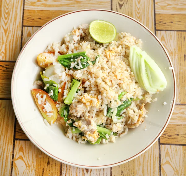 Fried rice in dish — Stock Photo, Image