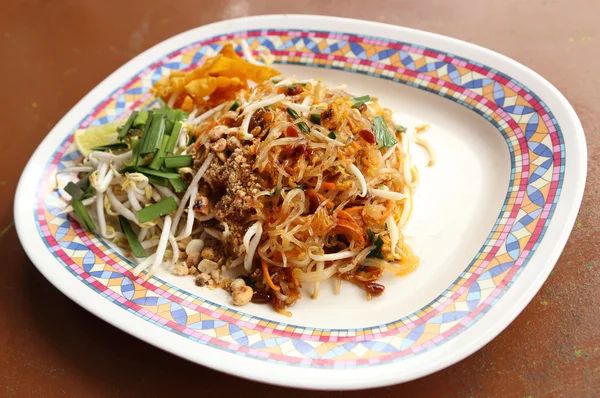 Pad Thai (fried thin noodles with soy sauce) — Stock Photo, Image