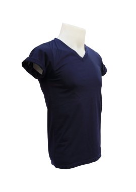 Vitrin mankeni ile (beyaz zemin üzerine erkek tshirt şablonu