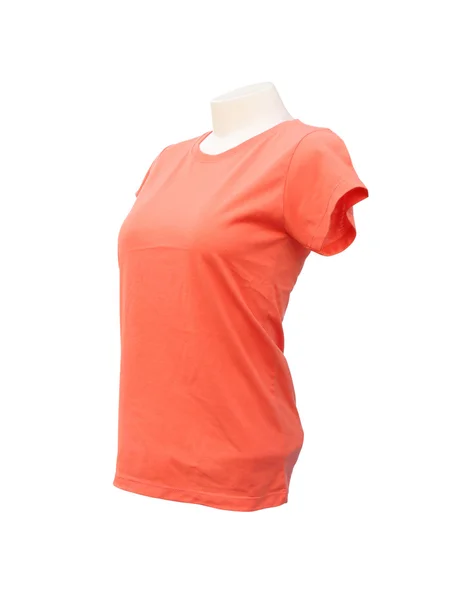 Female tshirt template on the mannequin — Stock Photo, Image