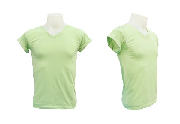 Set of male tshirt template on the mannequin on white background — Stock Photo, Image