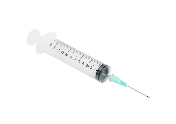 Empty syringe isolated on white background — Stock Photo, Image