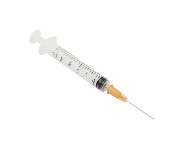 Empty syringe isolated on white background — Stock Photo, Image