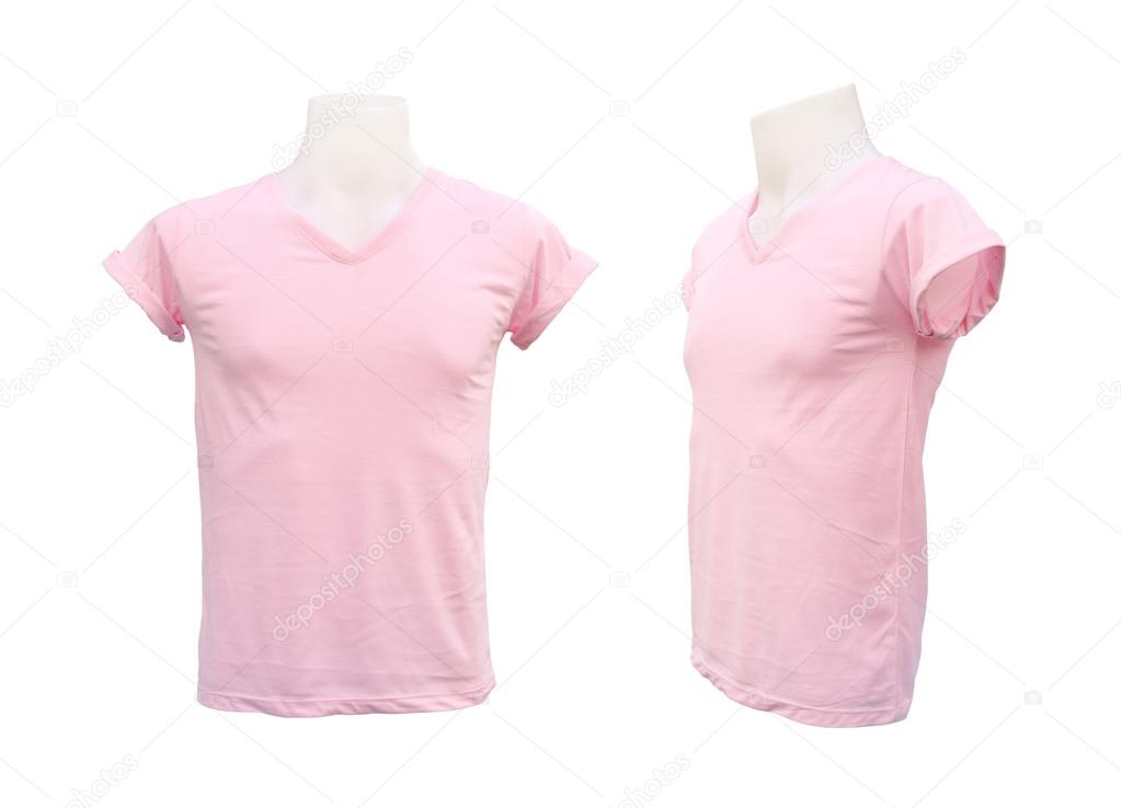 set of male tshirt template on the mannequin on white background