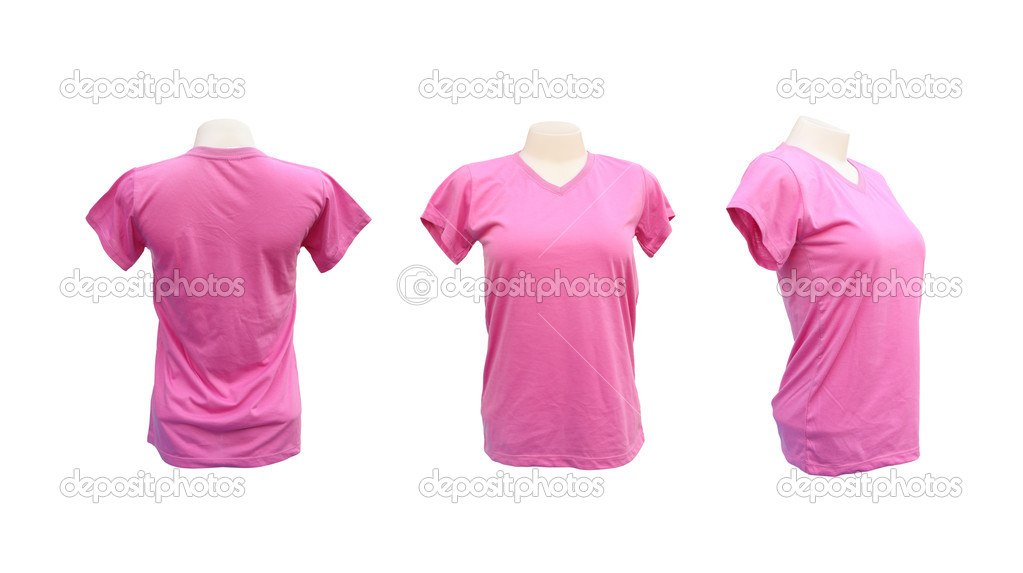 set of female tshirt template on the mannequin