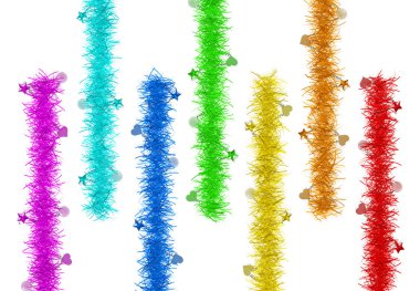 Beyaz arkaplanda Noel süslemesi