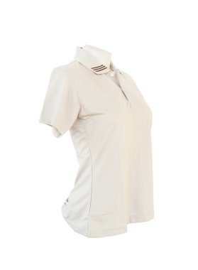 beyaz zemin üzerine manken kadın gömlek şablonu