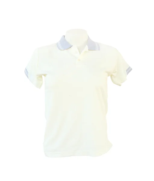 Modelo de camisa feminina no manequim no fundo branco — Fotografia de Stock