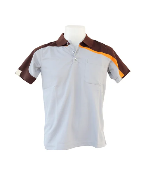 Modelo de camisa masculina no manequim no fundo branco — Fotografia de Stock