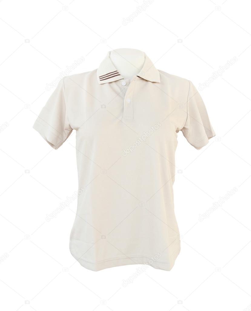 female shirt template on the mannequin on white background